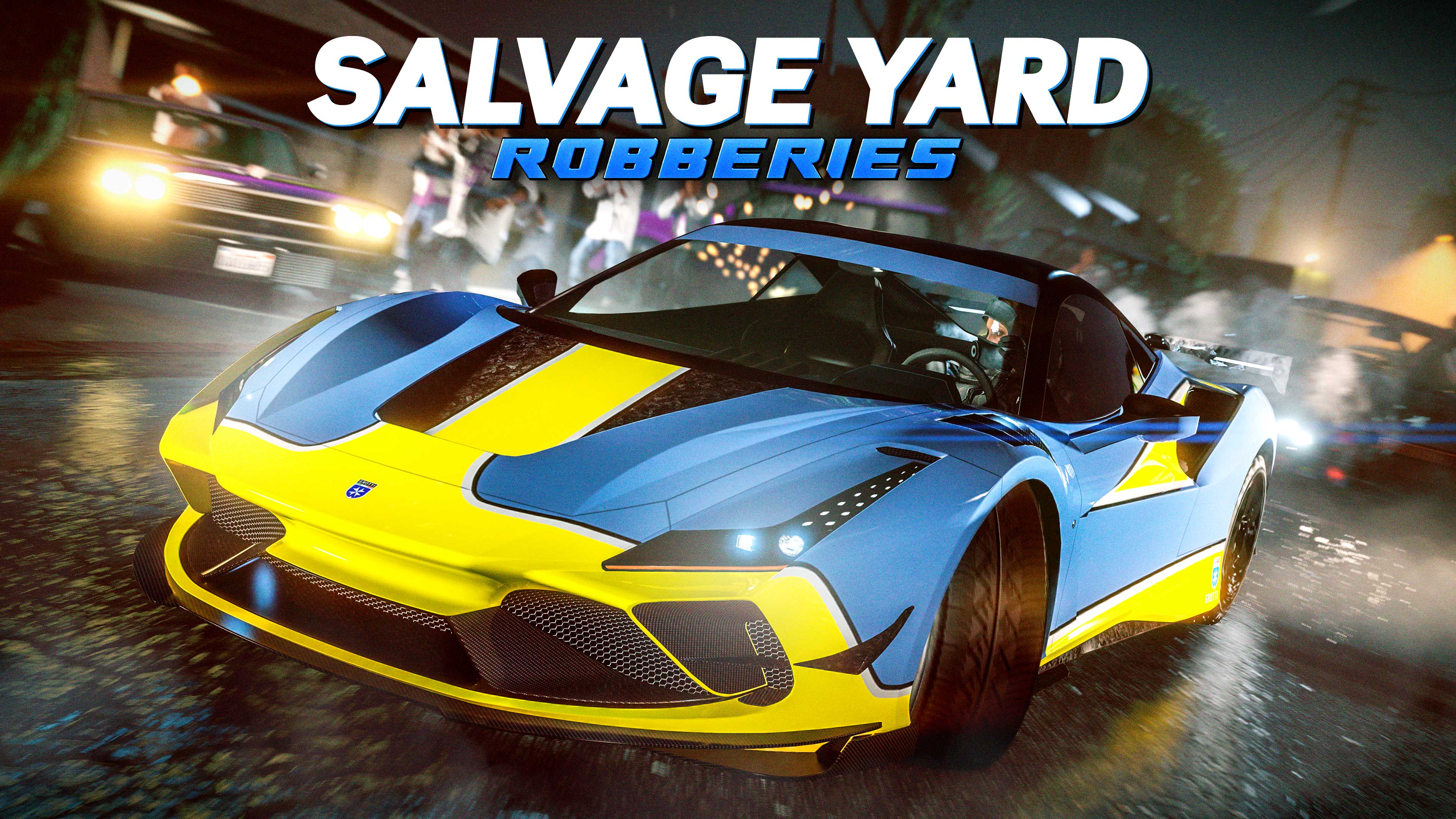 Salvage Yard Robbery Promotional screenshot for Salvage Yard Robberies in GTA Online.