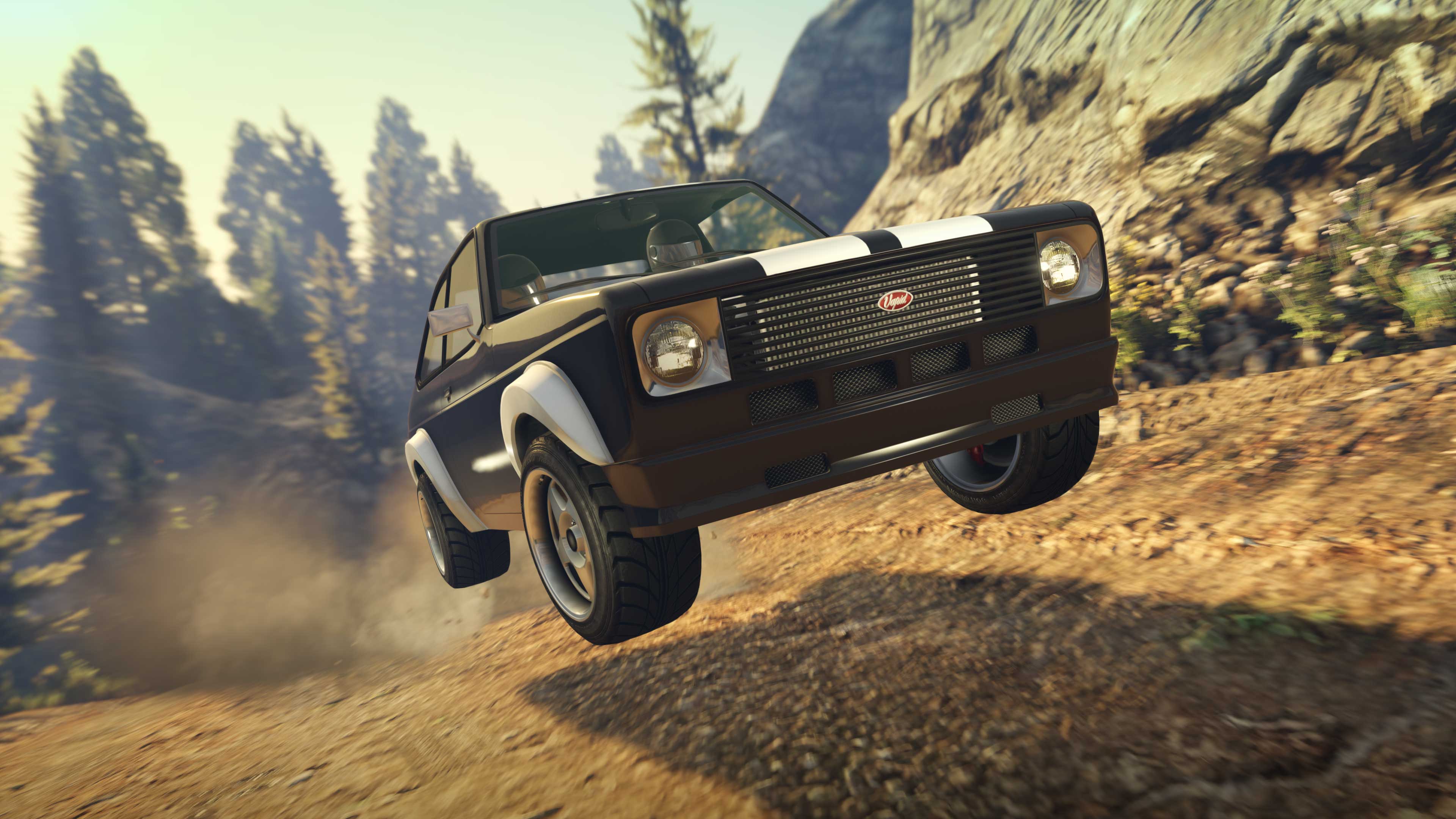 Vapid Retinue Mk II Screenshot of a jumping Vapid Retinue Mk II
