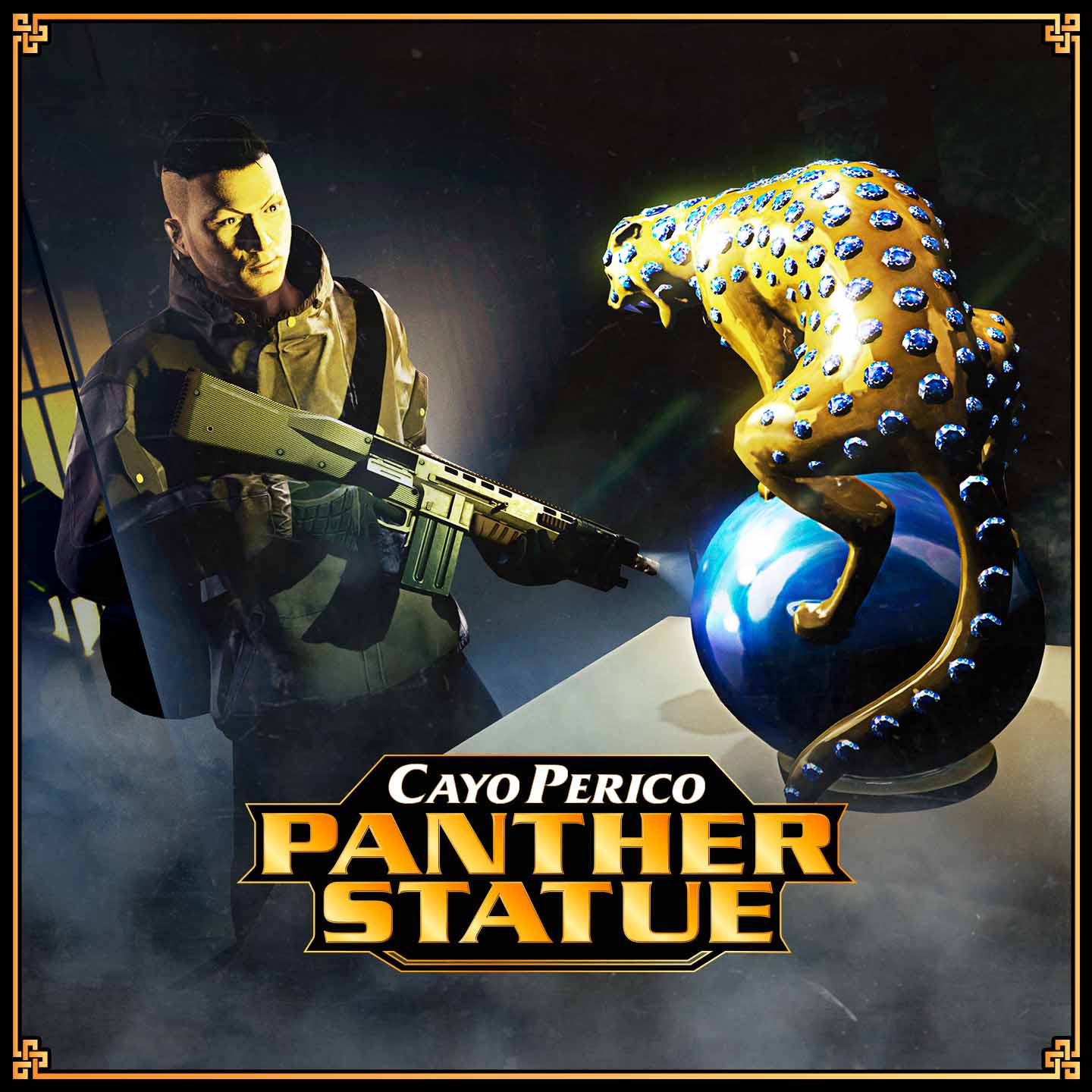 Panther Statue Promotional poster for the Panther Statue in The Cayo Perico Heist in GTA Online.